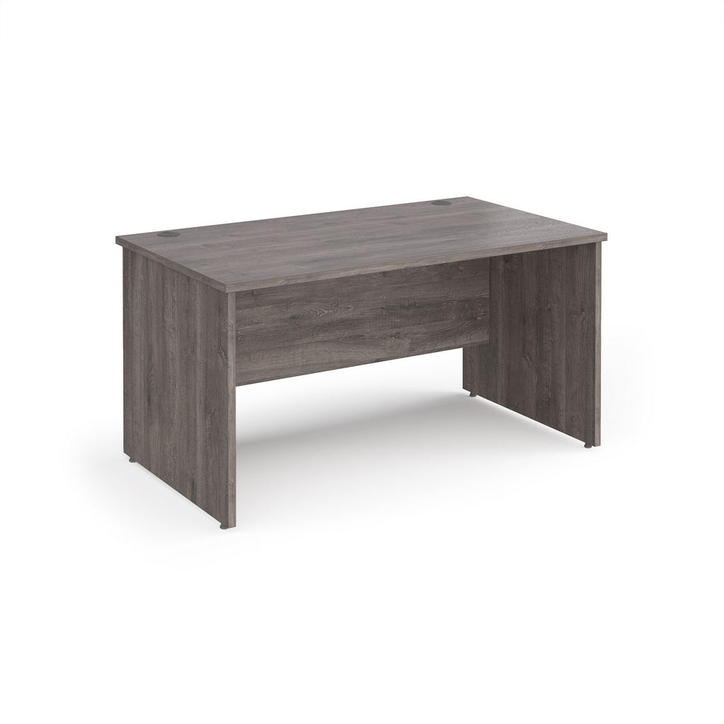 Picture of Maestro 25 straight desk 1400mm x 800mm - grey oak top with panel end leg