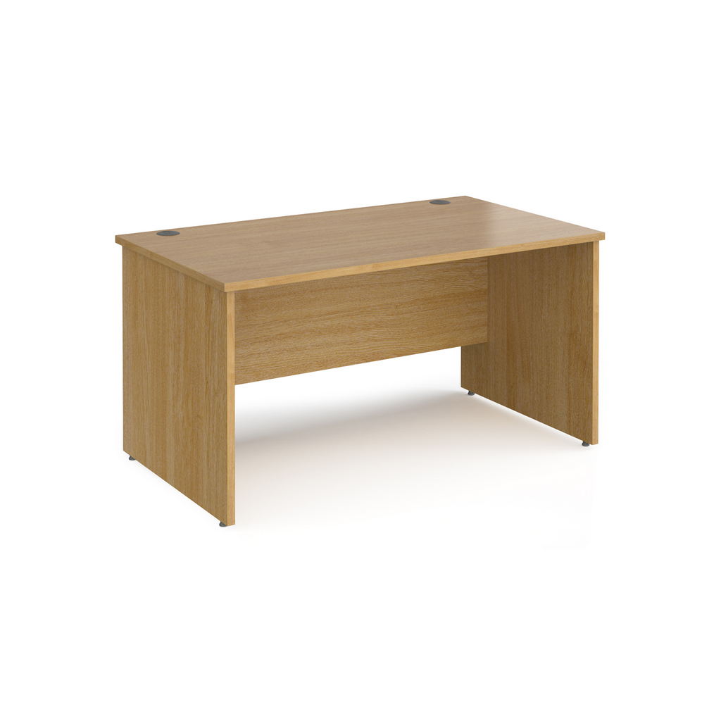 Picture of Maestro 25 straight desk 1400mm x 800mm - oak top with panel end leg