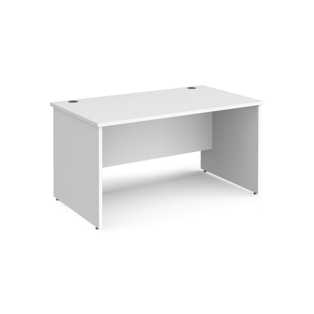 Picture of Maestro 25 straight desk 1400mm x 800mm - white top with panel end leg