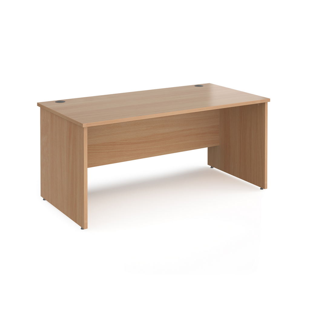 Picture of Maestro 25 straight desk 1600mm x 800mm - beech top with panel end leg