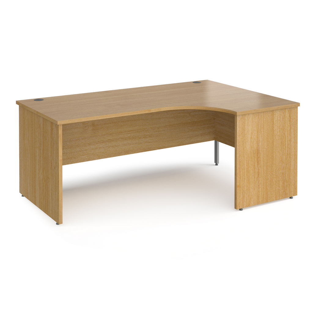 Picture of Maestro 25 right hand ergonomic desk 1800mm wide - oak top with panel end leg