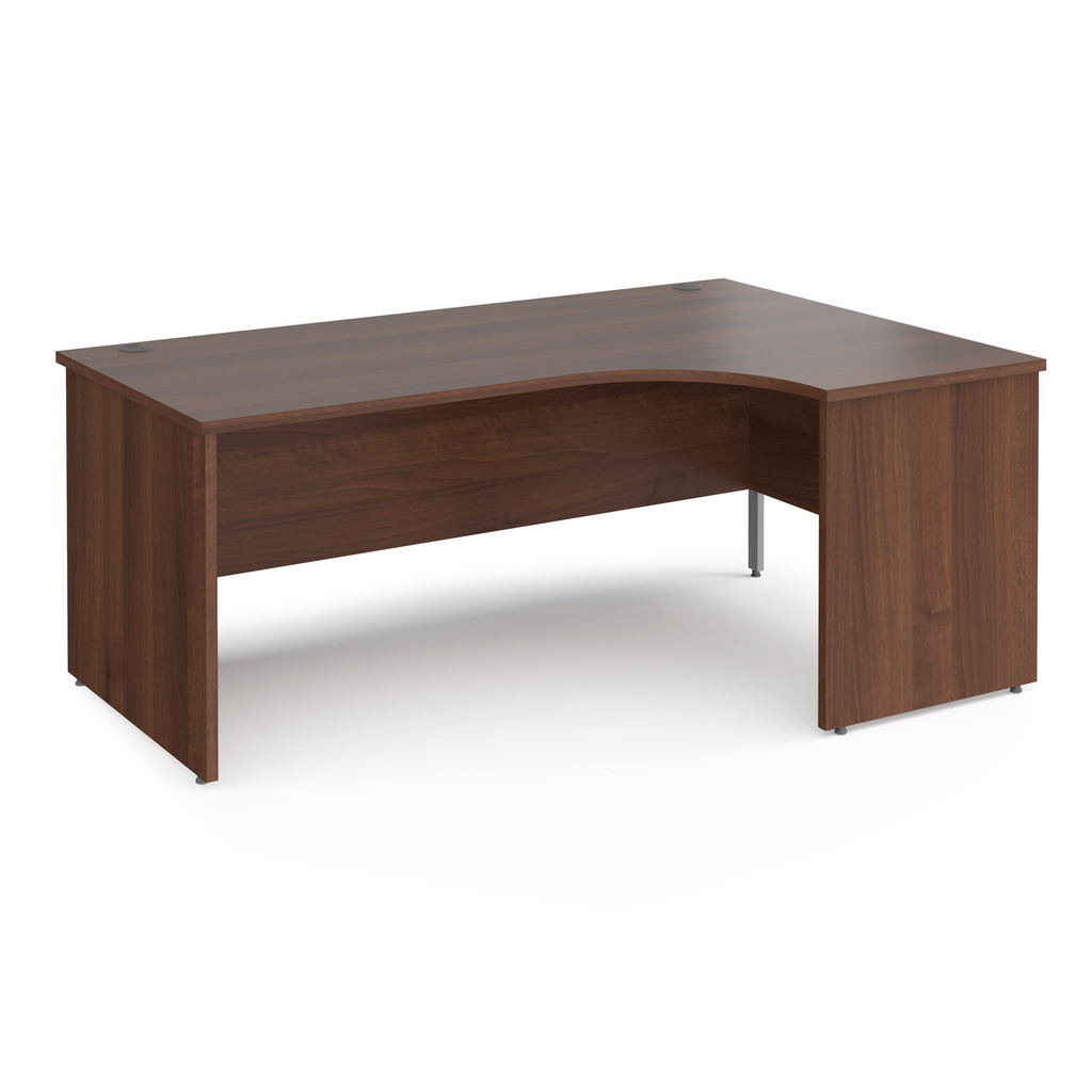 Picture of Maestro 25 right hand ergonomic desk 1800mm wide - walnut top with panel end leg