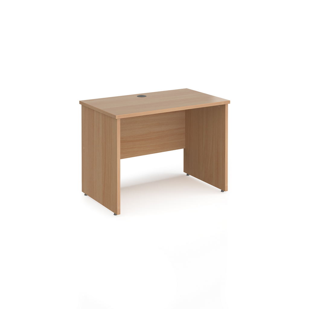 Picture of Maestro 25 straight desk 1000mm x 600mm - beech top with panel end leg