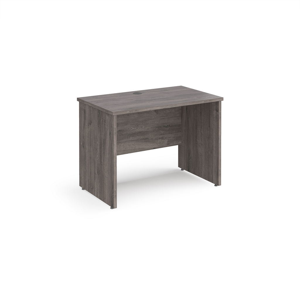 Picture of Maestro 25 straight desk 1000mm x 600mm - grey oak top with panel end leg