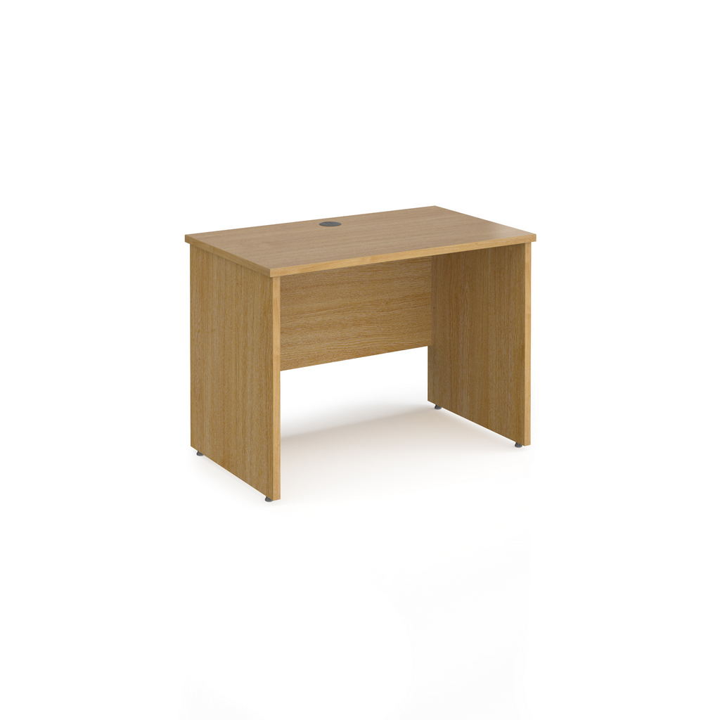 Picture of Maestro 25 straight desk 1000mm x 600mm - oak top with panel end leg