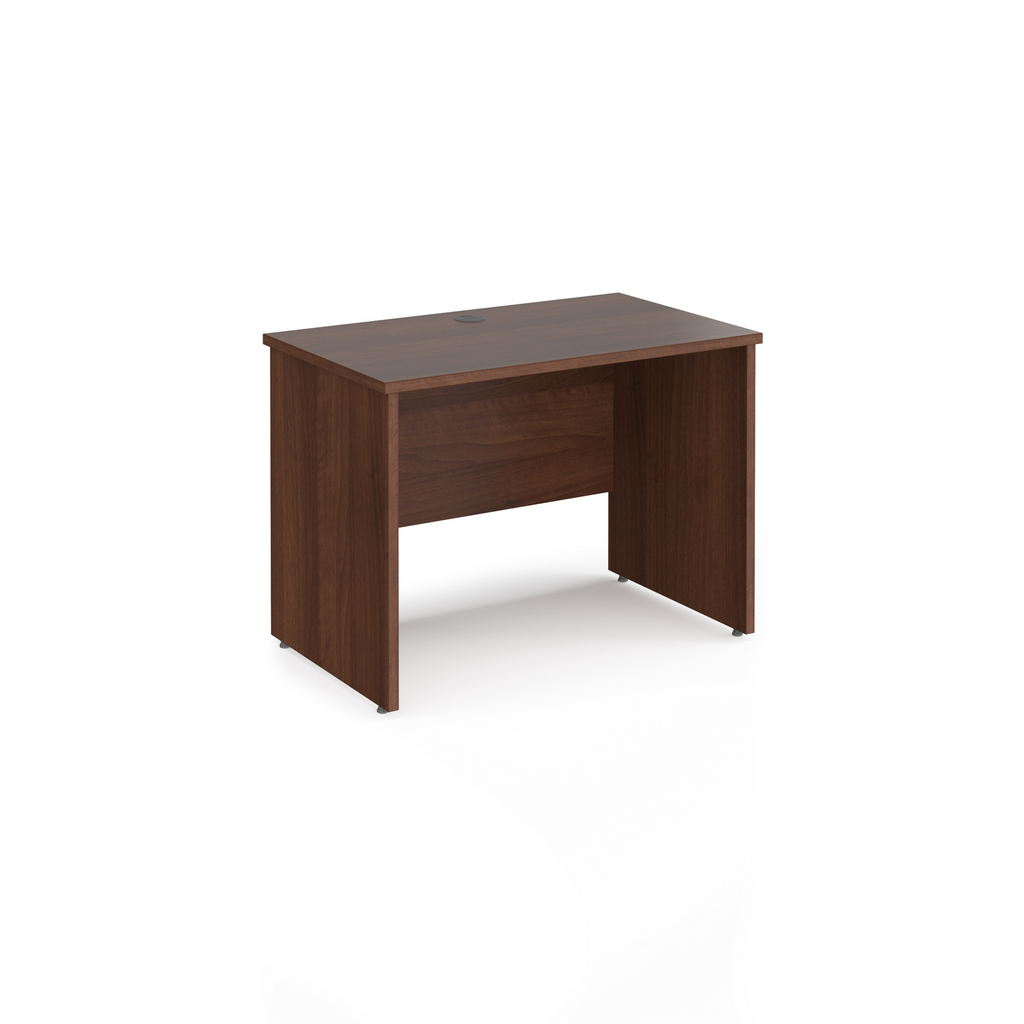 Picture of Maestro 25 straight desk 1000mm x 600mm - walnut top with panel end leg