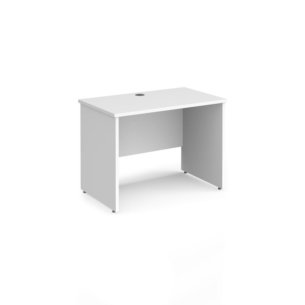 Picture of Maestro 25 straight desk 1000mm x 600mm - white top with panel end leg