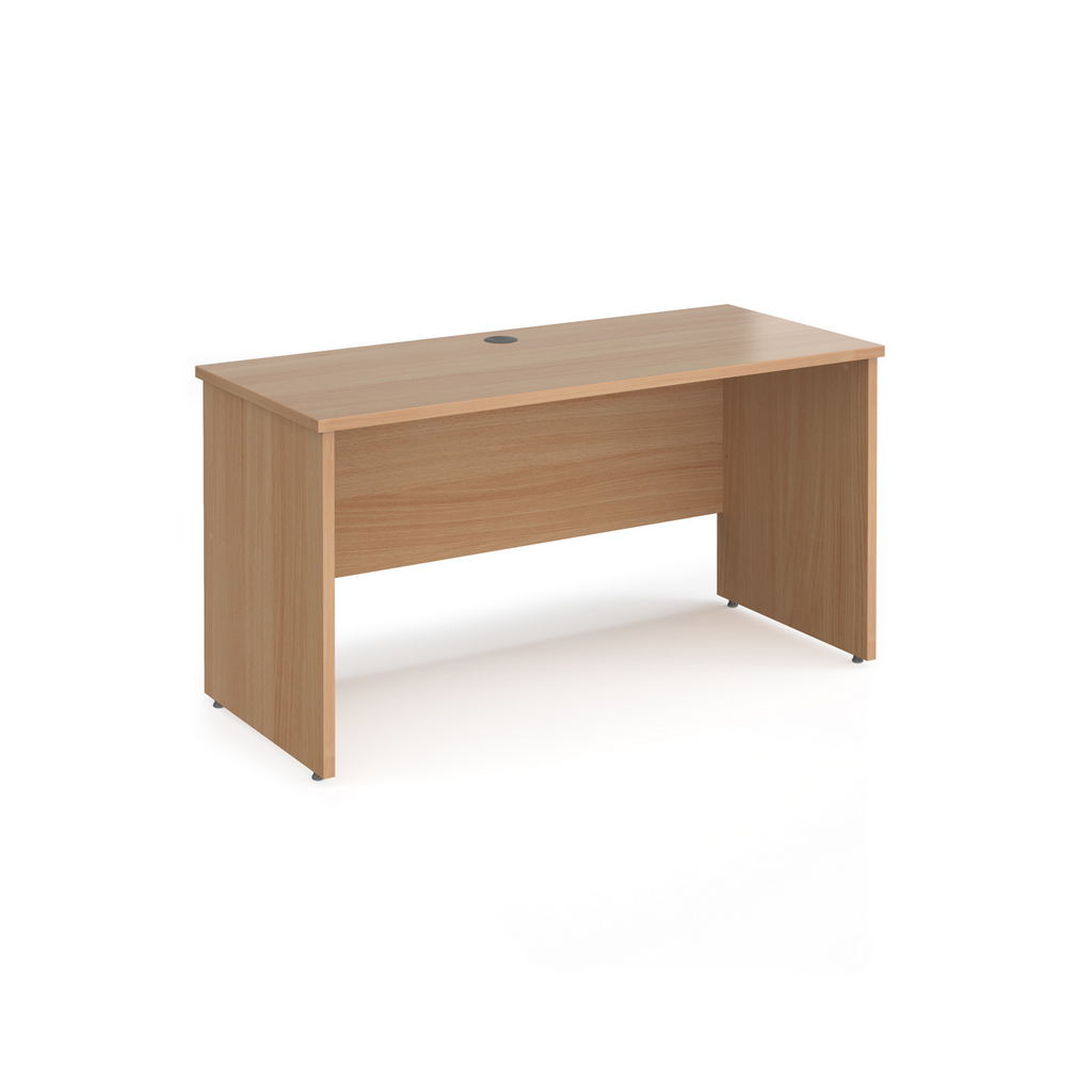 Picture of Maestro 25 straight desk 1400mm x 600mm - beech top with panel end leg