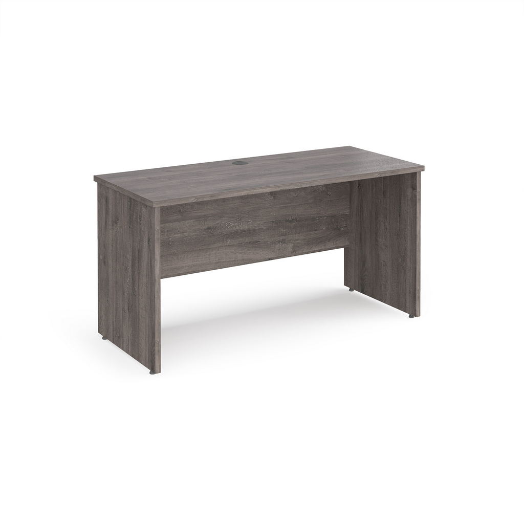 Picture of Maestro 25 straight desk 1400mm x 600mm - grey oak top with panel end leg