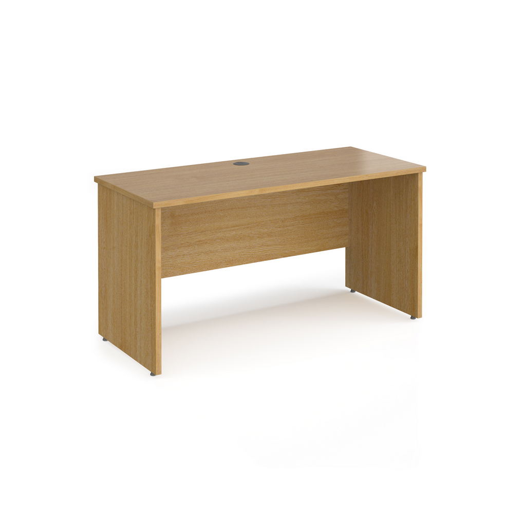 Picture of Maestro 25 straight desk 1400mm x 600mm - oak top with panel end leg