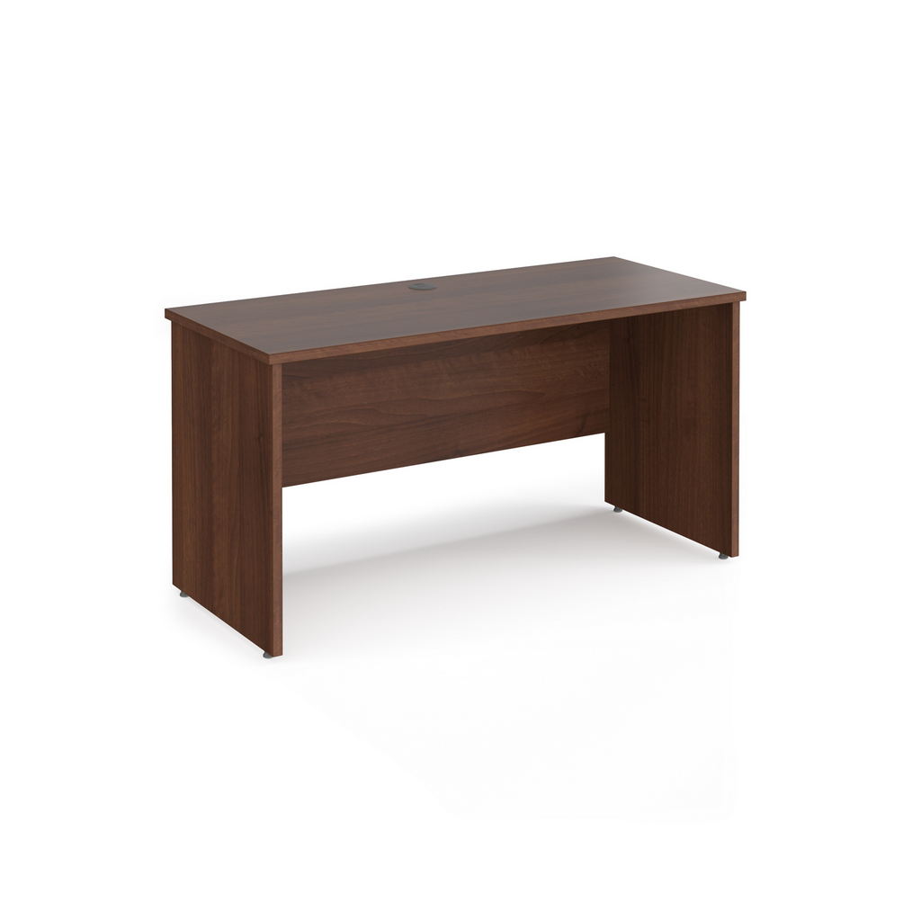 Picture of Maestro 25 straight desk 1400mm x 600mm - walnut top with panel end leg