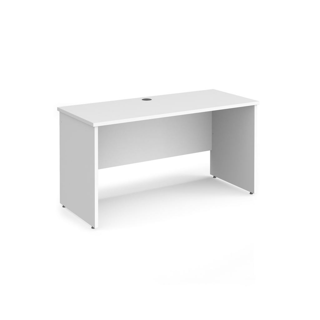 Picture of Maestro 25 straight desk 1400mm x 600mm - white top with panel end leg