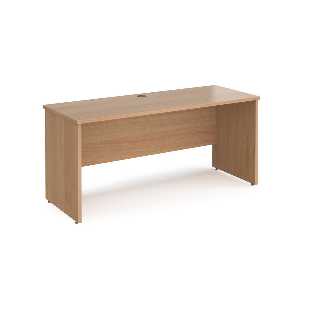 Picture of Maestro 25 straight desk 1600mm x 600mm - beech top with panel end leg