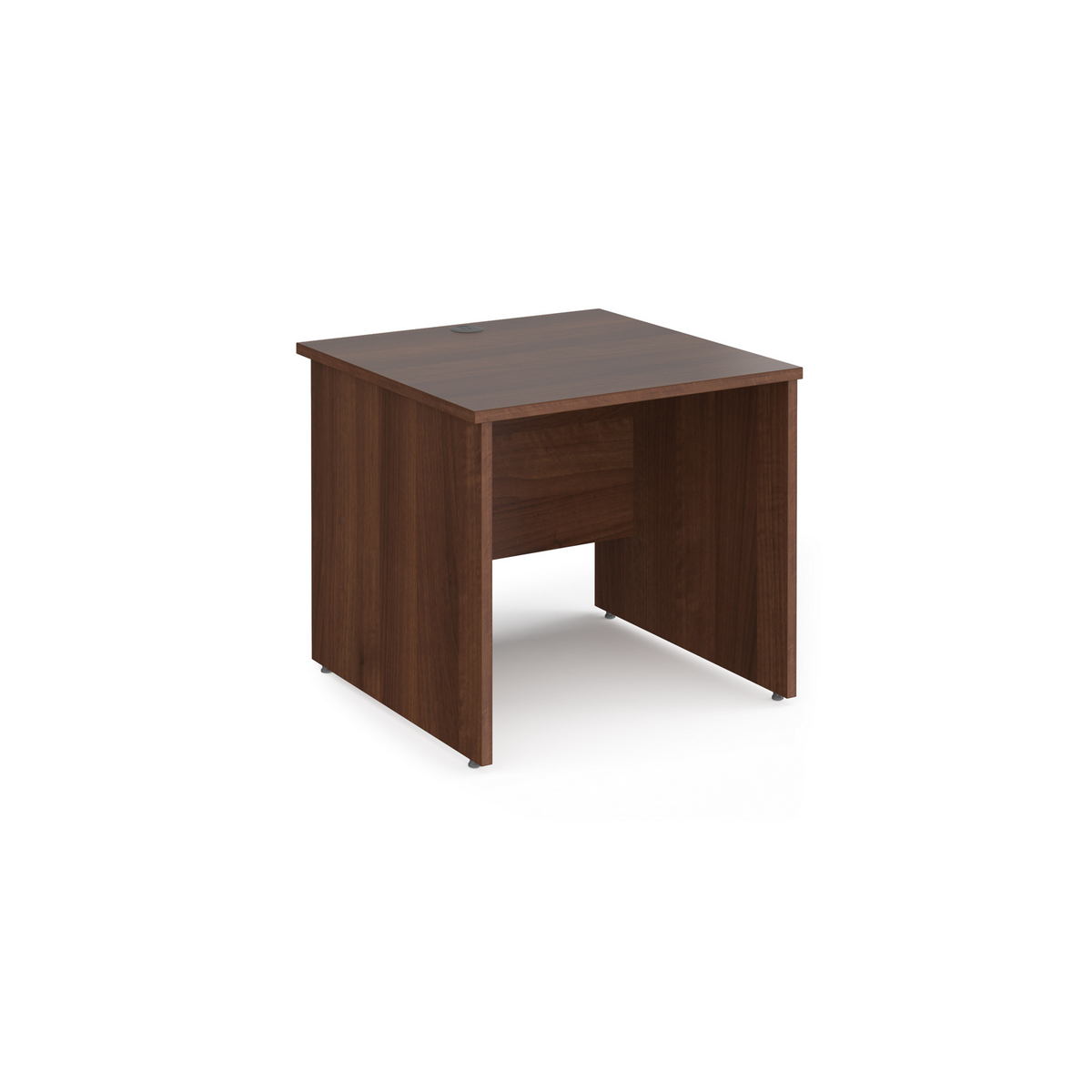 Picture of Maestro 25 straight desk 800mm x 800mm - walnut top with panel end leg