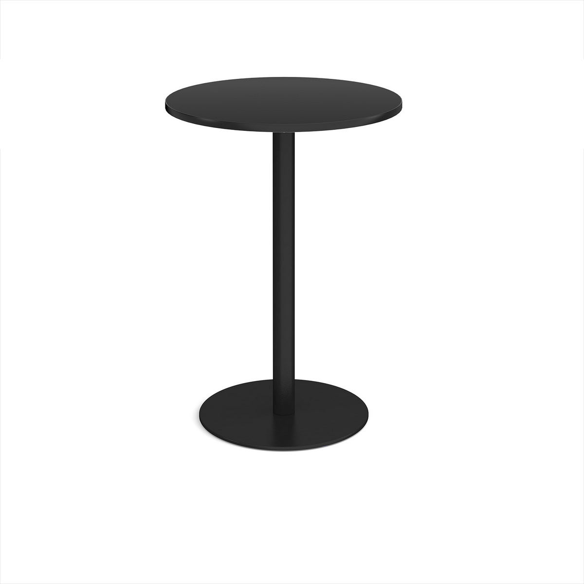 Picture of Monza circular poseur table with flat round black base 800mm - Black