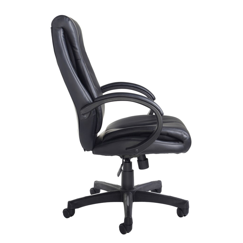 Picture of Nantes high back managers chair - black faux leather