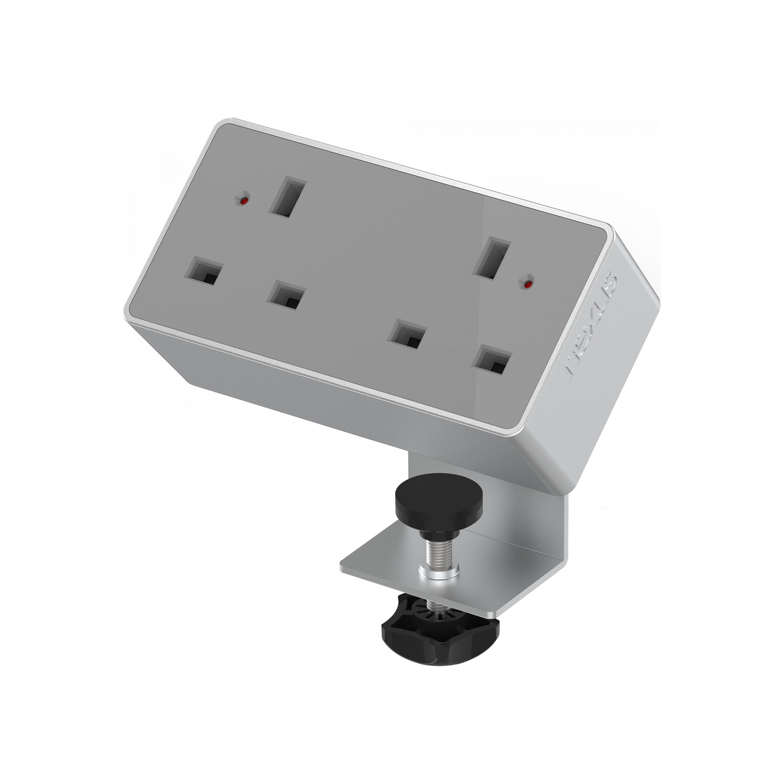 Picture of Desktop Power Module 2x 240v UK Sockets Silver / Grey