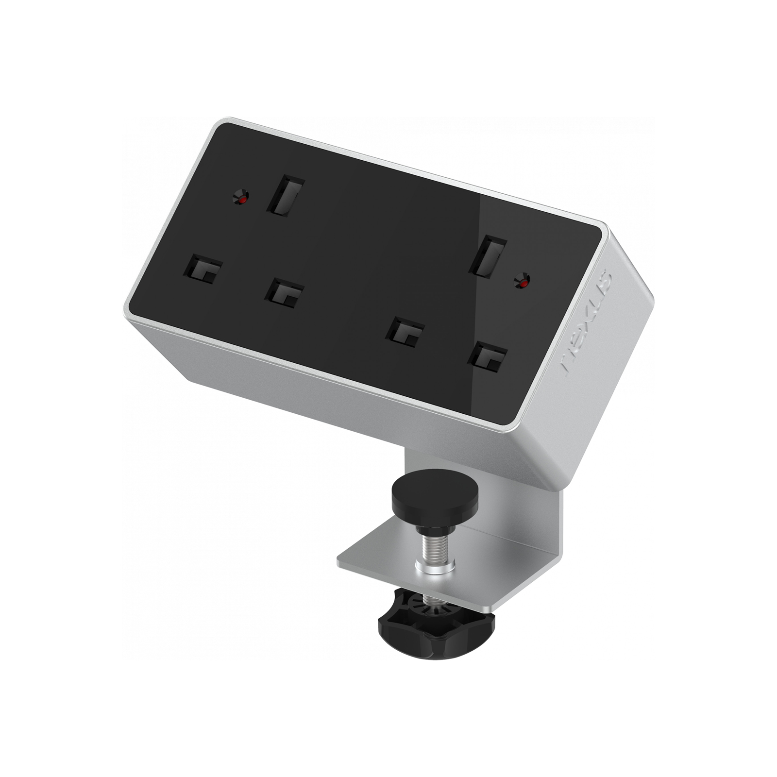 Picture of Desktop Power Module 2x 240v UK Sockets Silver / Black