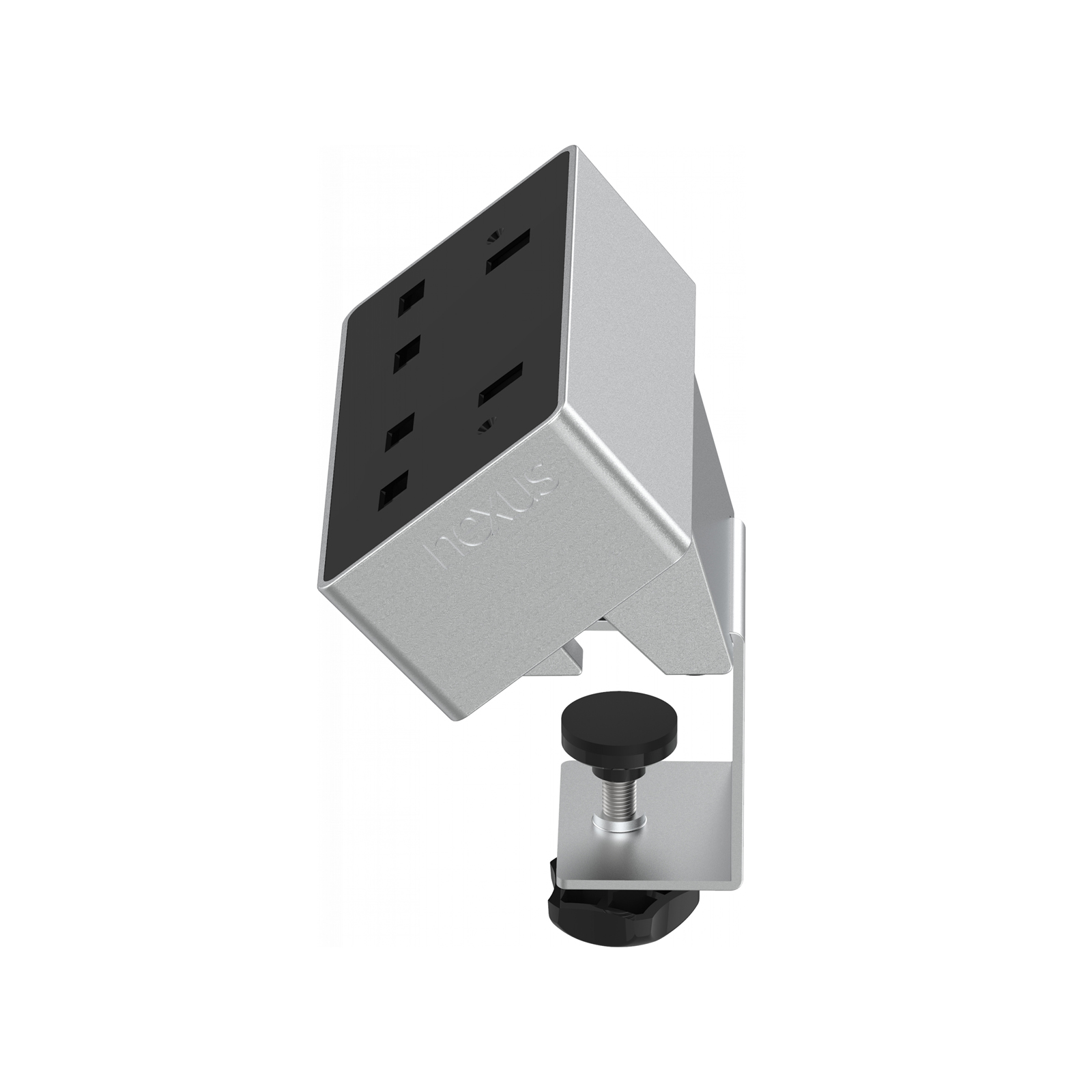Picture of Desktop Power Module 2x 240v UK Sockets Silver / Black