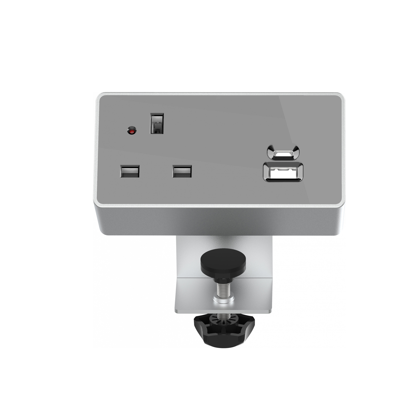 Picture of Desktop Power Module 1x 240v UK Socket 30W USB-C, 27W USB-A Silver / Grey