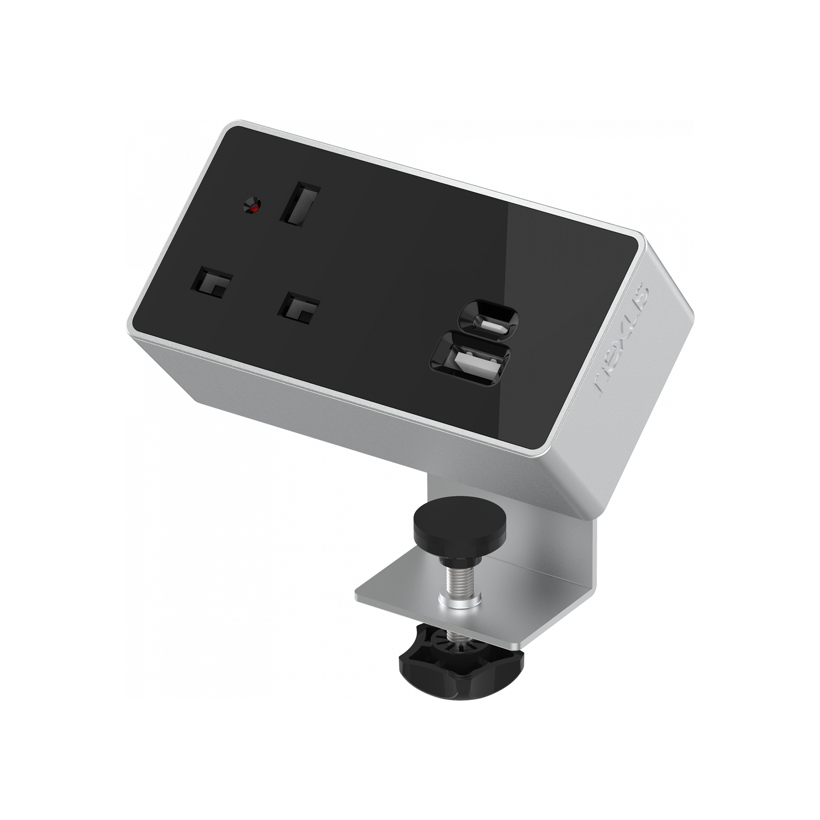 Picture of Desktop Power Module 1x 240v UK Socket 30W USB-C, 27W USB-A Silver / Black