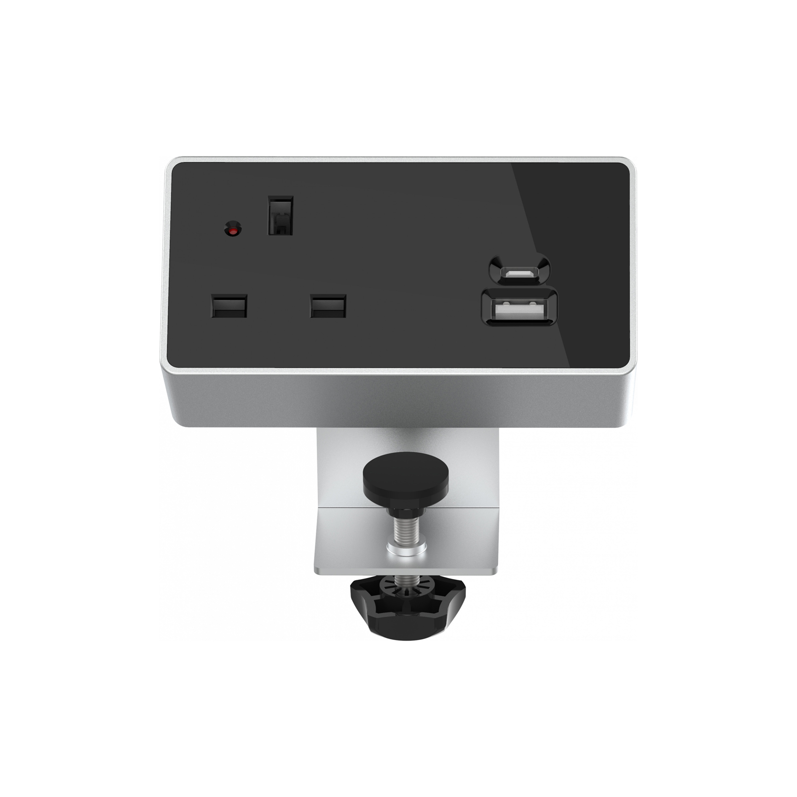 Picture of Desktop Power Module 1x 240v UK Socket 30W USB-C, 27W USB-A Silver / Black