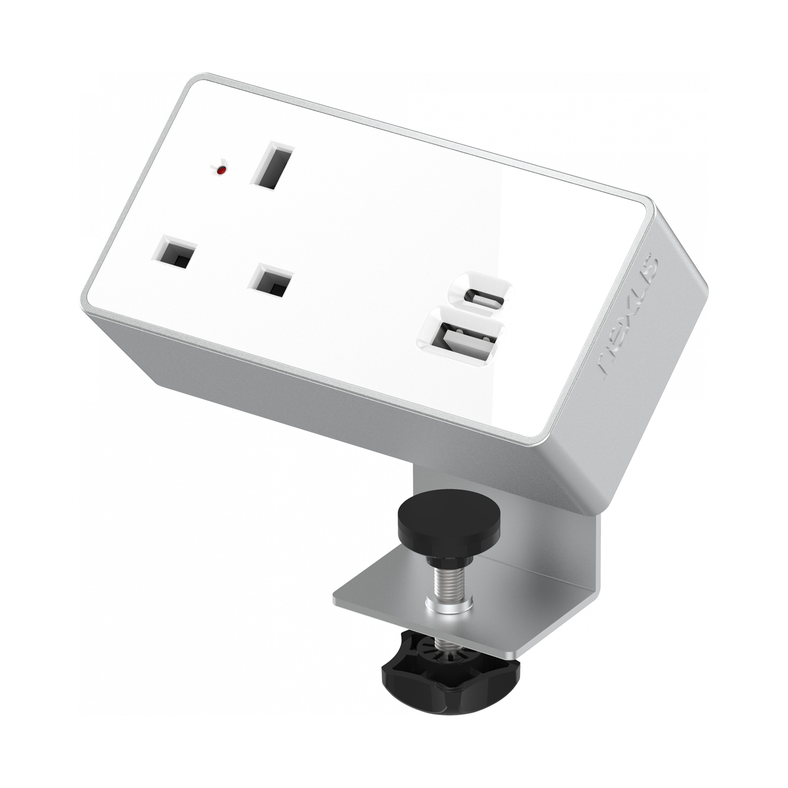 Picture of Desktop Power Module 1x 240v UK Socket 30W USB-C, 27W USB-A Silver / White