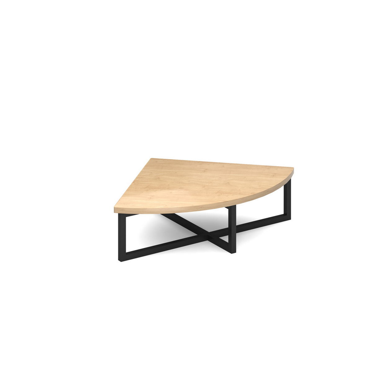 Picture of Nera corner unit table 700mm x 700mm with black frame - Kendal oak