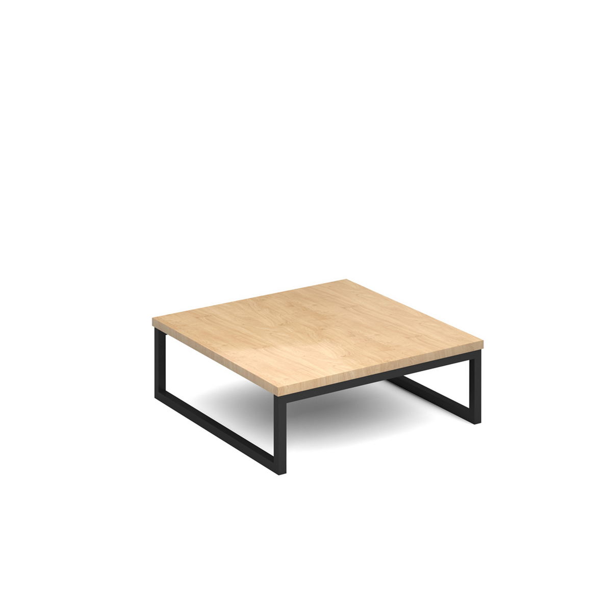 Picture of Nera square coffee table 700mm x 700mm with black frame - Kendal oak