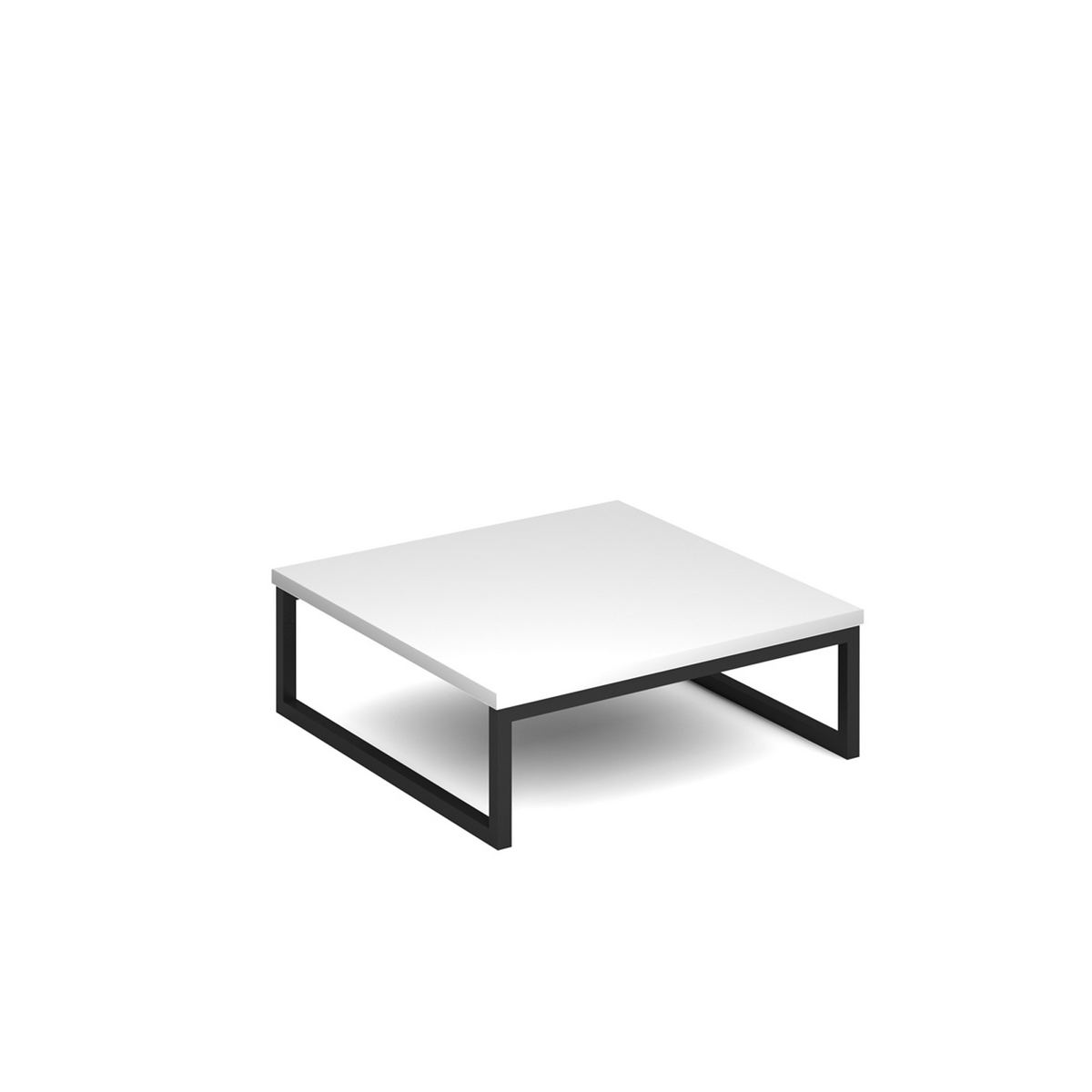 Picture of Nera square coffee table 700mm x 700mm with black frame - white