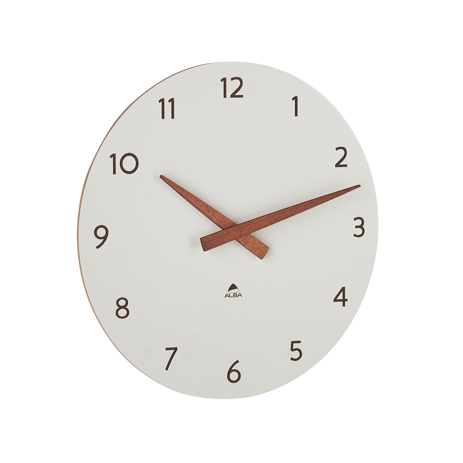 Picture of Orbit wall clock 300mm - Walnut & White