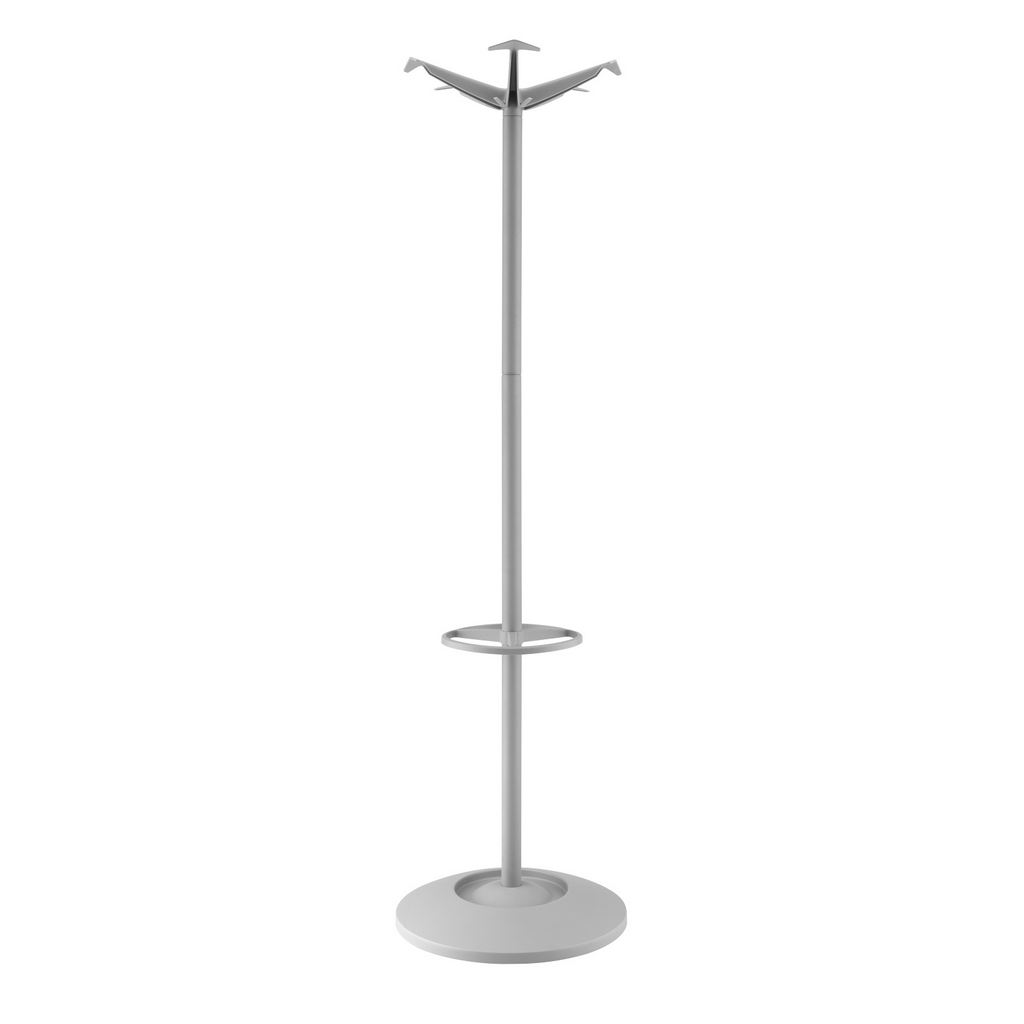 Picture of Coat & umbrella stand with 10 coat hooks and 8 umbrella hooks 1720mm high - grey