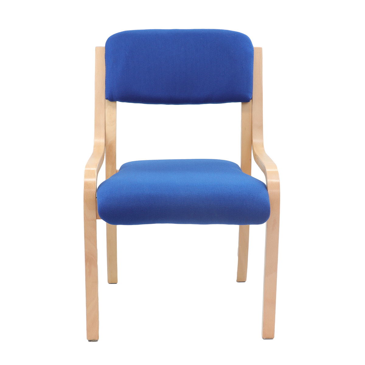 Picture of Prague wooden conference chair with no arms - blue