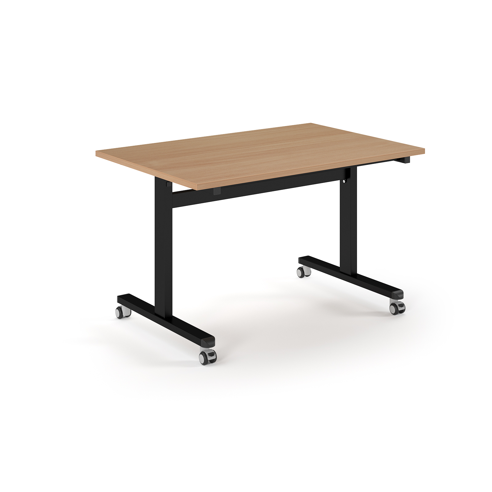 Picture of Pro Flip Rectangular Table 1200 x 800, Black Frame, Beech Top