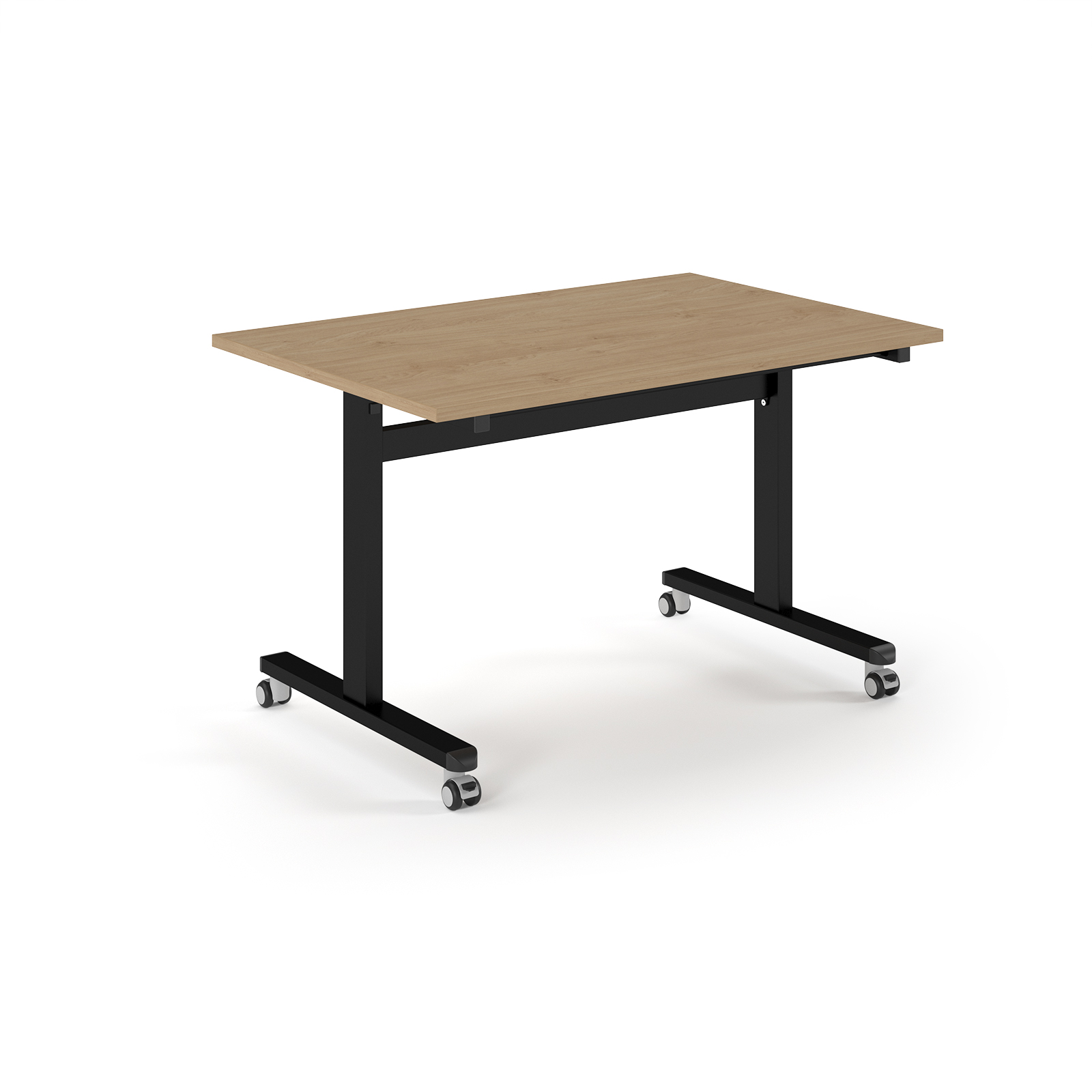 Picture of Pro Flip Rectangular Table 1200 x 800, Black Frame, Kendal Oak Top