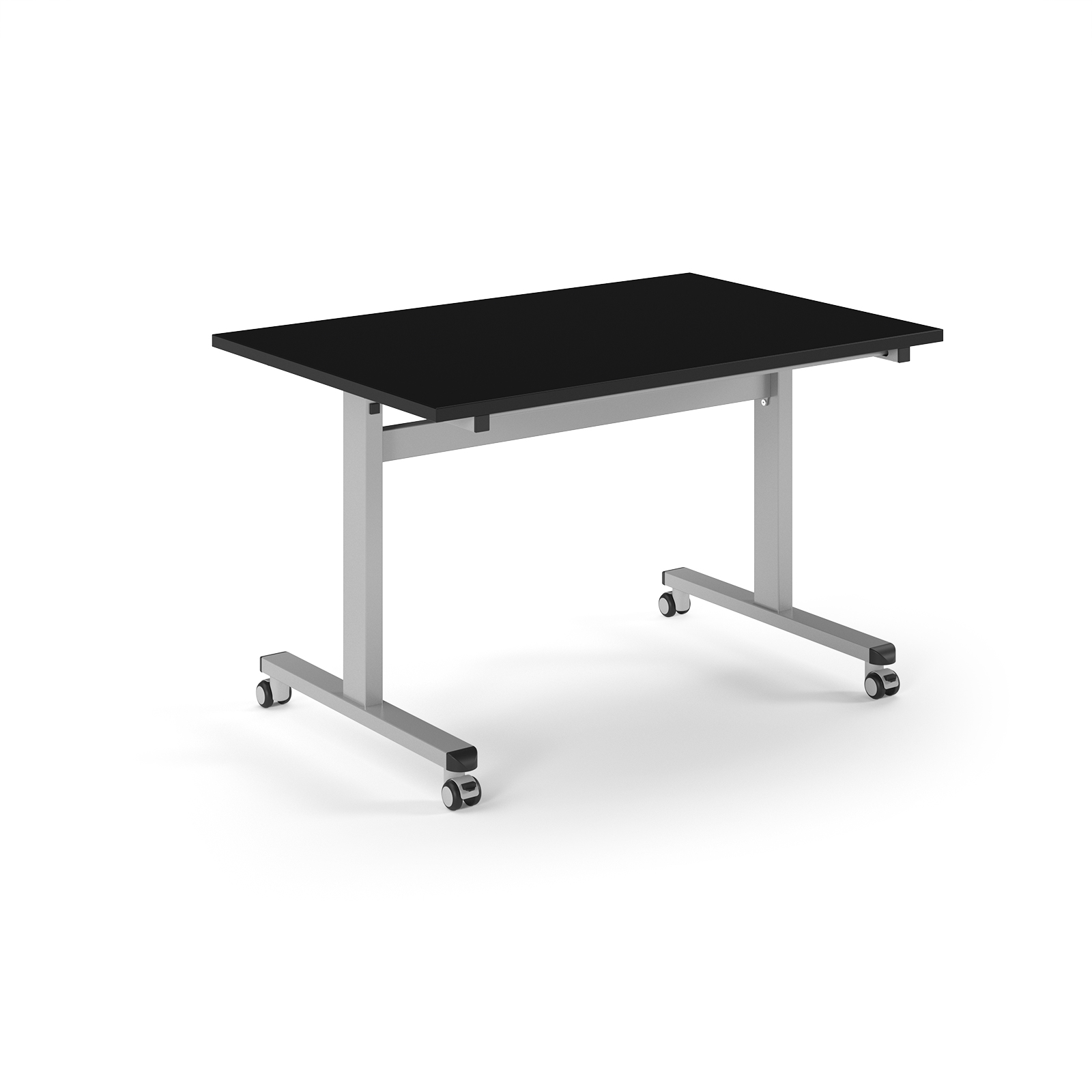 Picture of Pro Flip Rectangular Table 1200 x 800, Silver Frame, Black Top