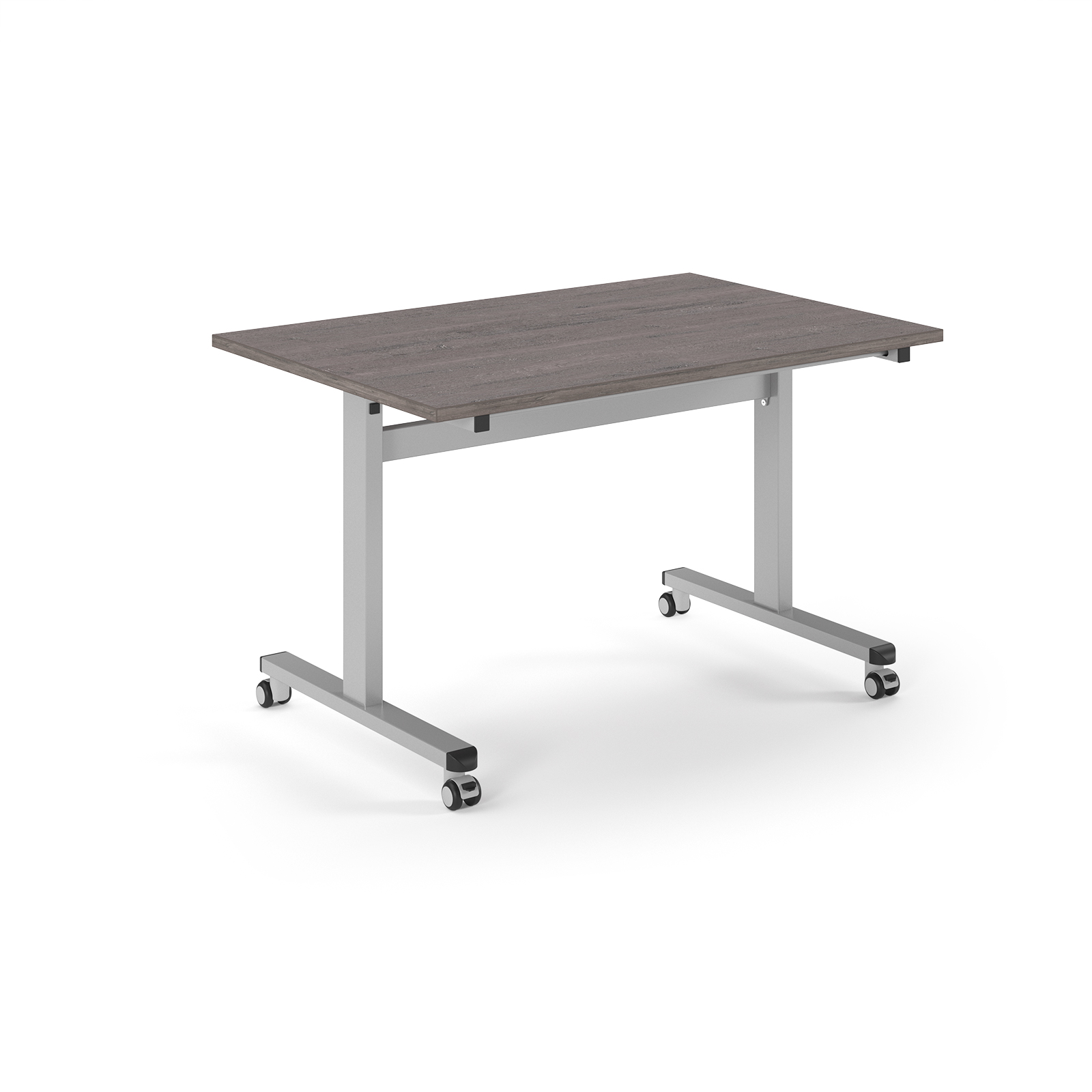 Picture of Pro Flip Rectangular Table 1200 x 800, Silver Frame, Grey Oak Top