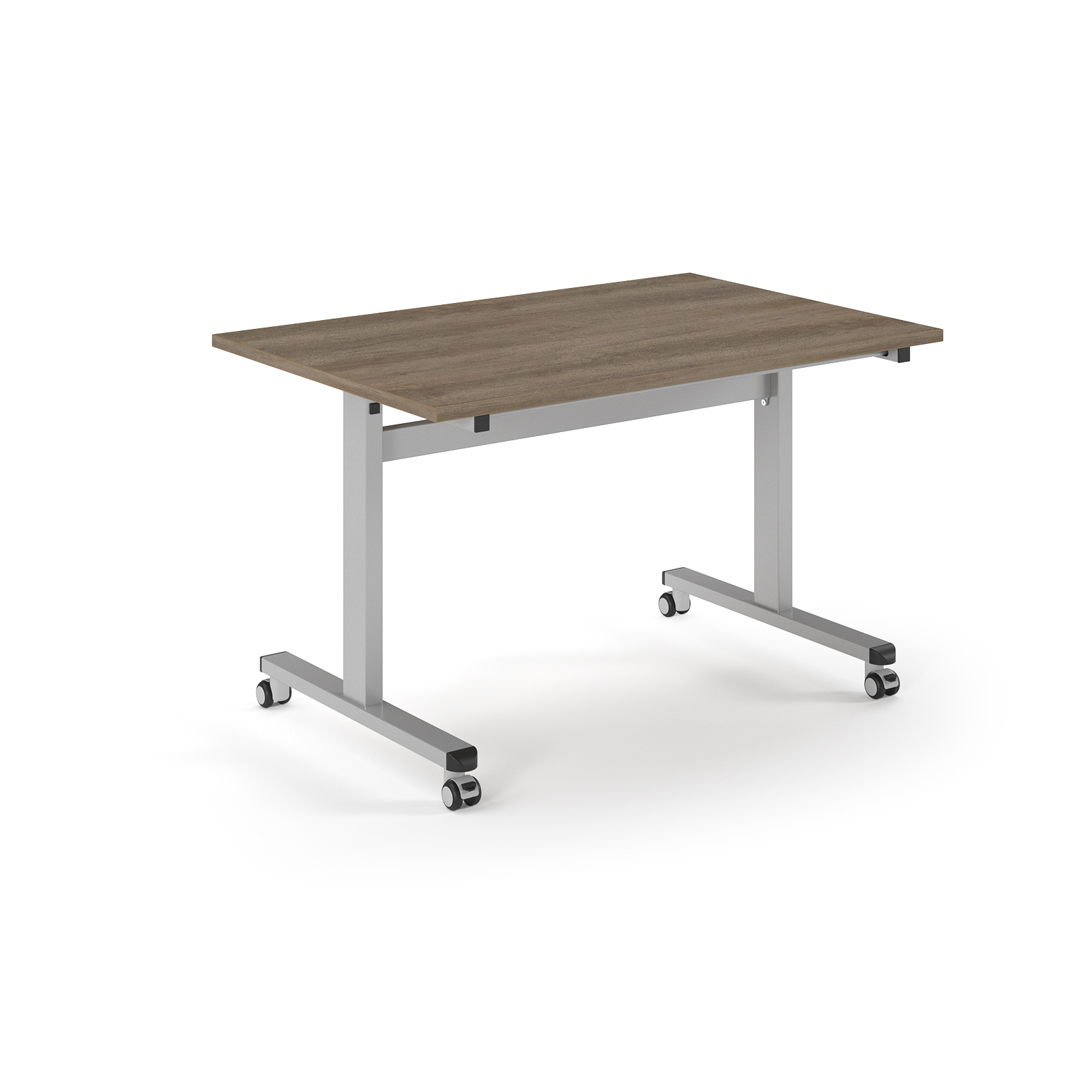 Picture of Pro Flip Rectangular Table 1200 x 800, Silver Frame, Nebraska Oak Top