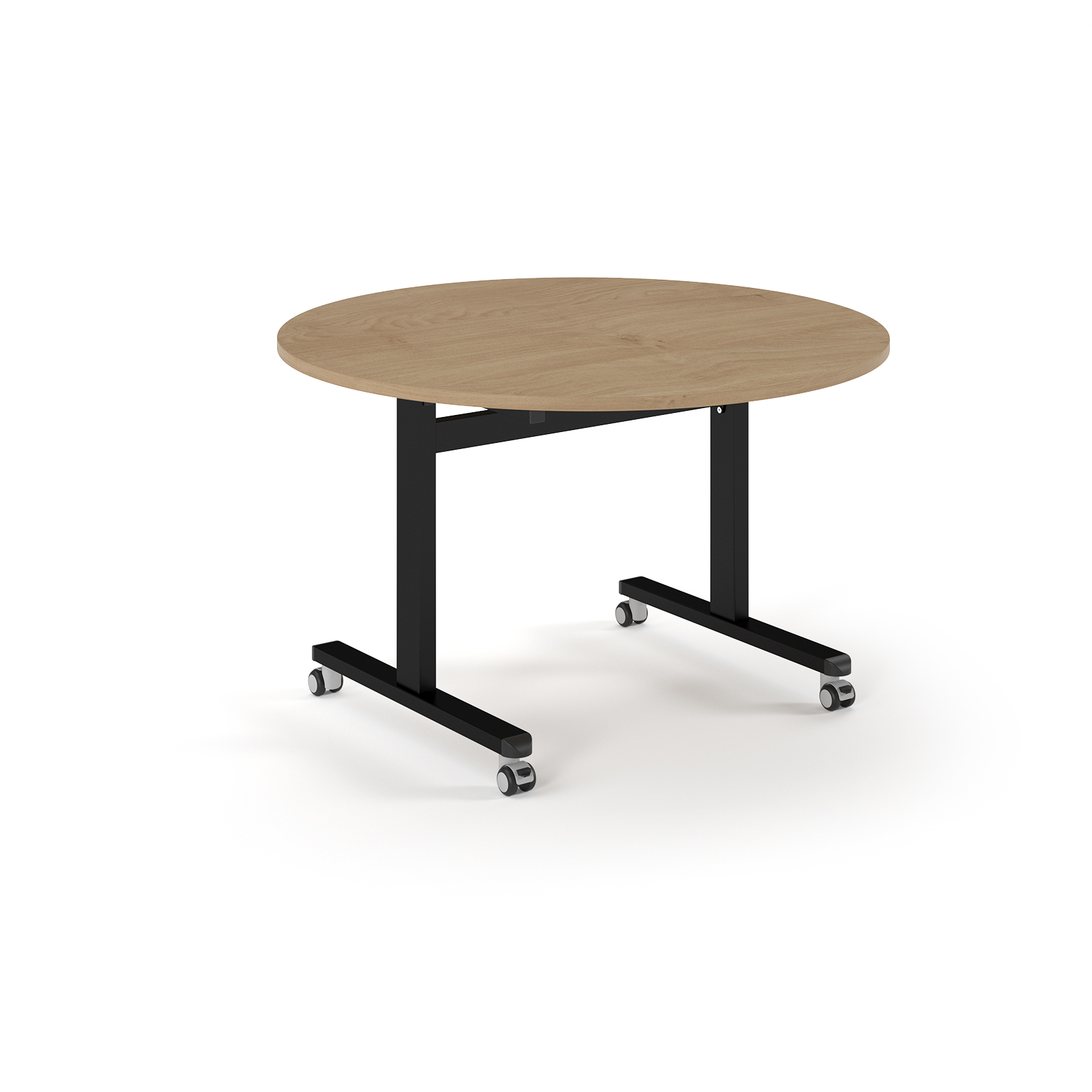 Picture of Pro Flip Circular Table 1200 Dia, Black, Kendal oakTop