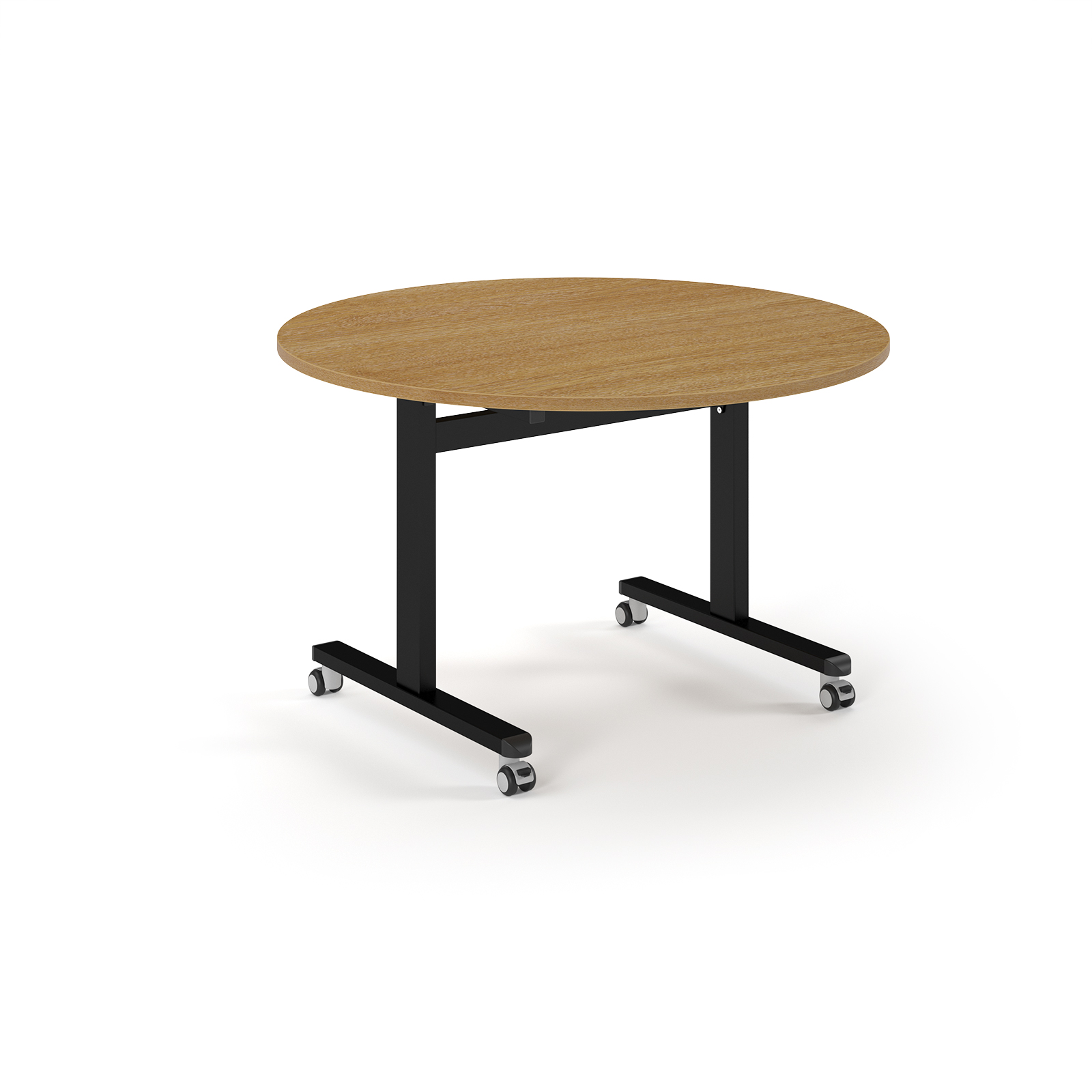 Picture of Pro Flip Circular Table 1200 Dia, Black, Oak Top