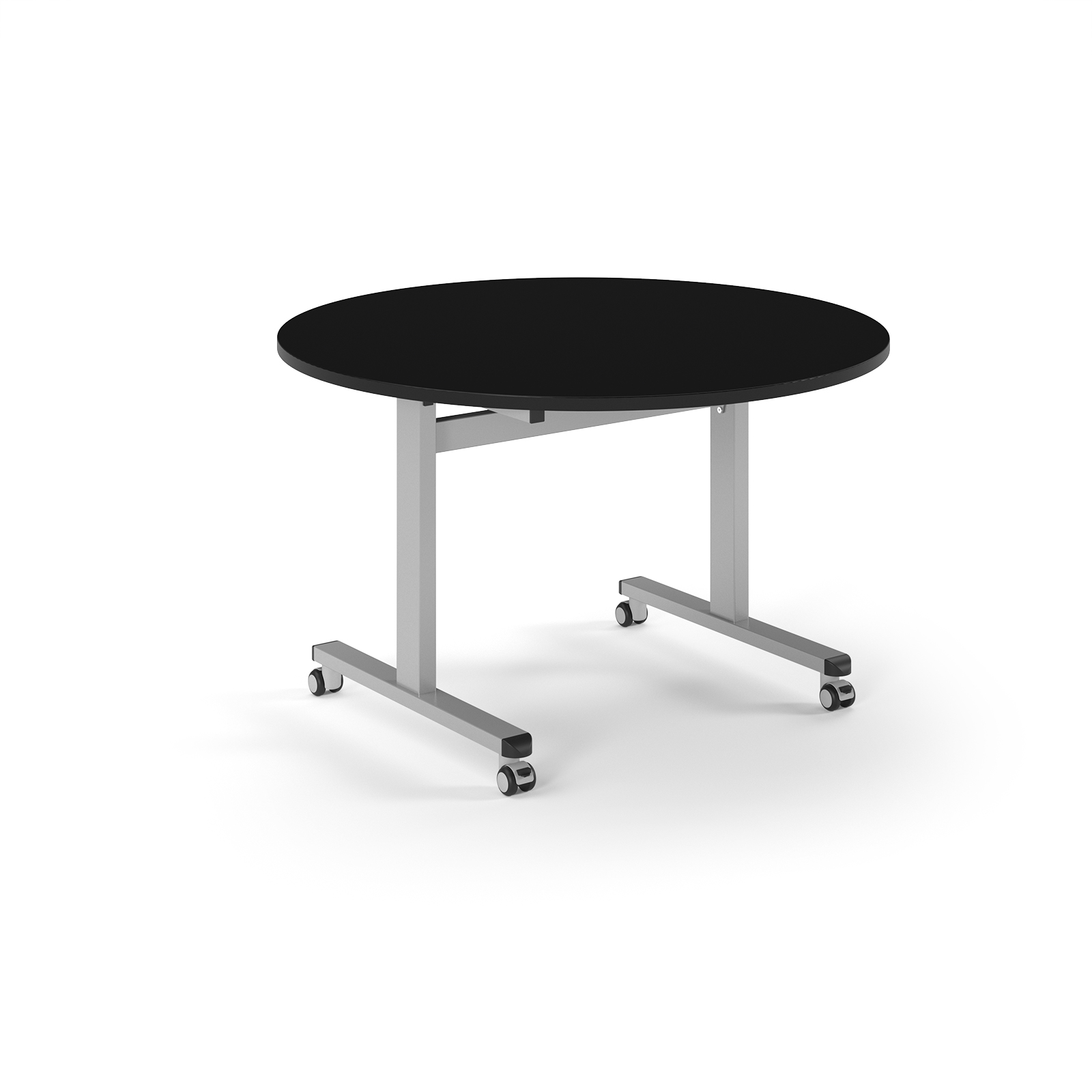 Picture of Pro Flip Circular Table 1200 Dia, Silver, Black Top