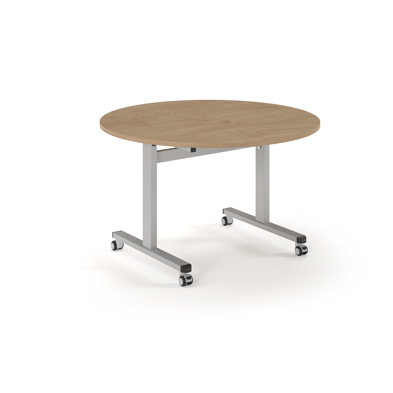Picture of Pro Flip Circular Table 1200 Dia, Silver, Kendal oakTop