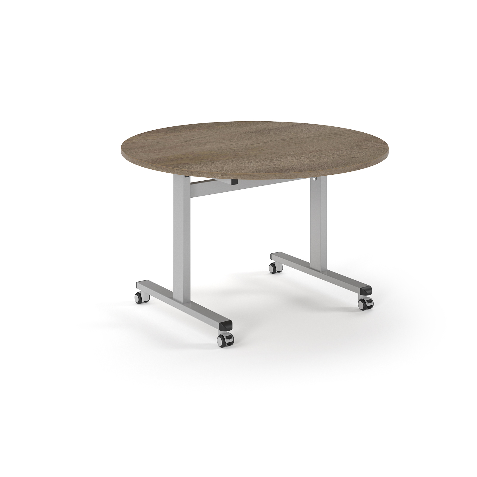 Picture of Pro Flip Circular Table 1200 Dia, Silver, Nebraska Oak Top