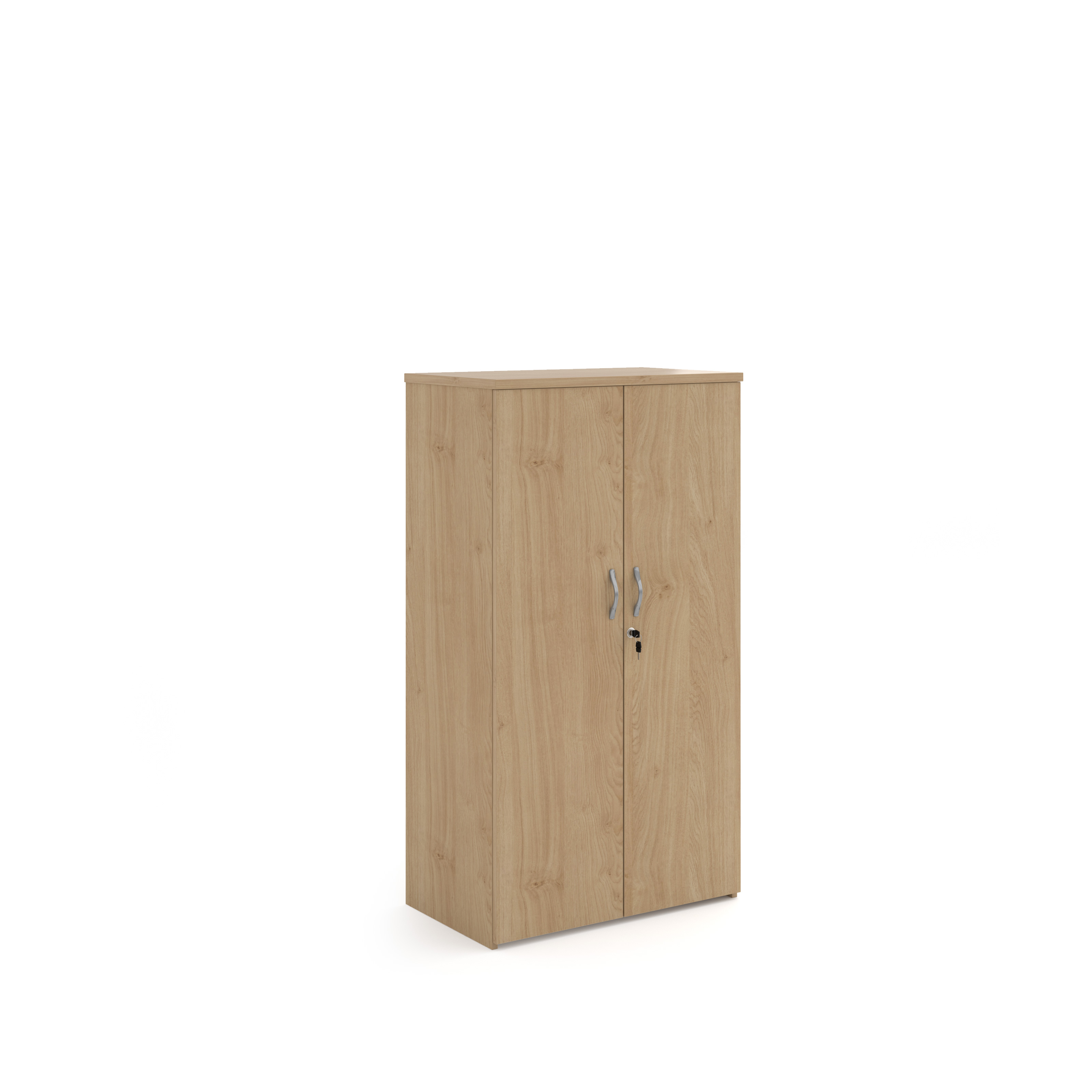 Picture of Universal double door cupboard 1440mm high with 3 shelves - Kendal Oak