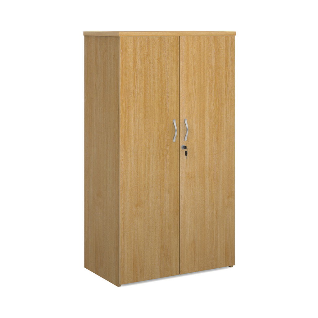 Picture of Universal double door cupboard 1440mm high with 3 shelves - oak