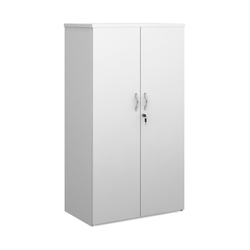 Picture of Universal double door cupboard 1440mm high with 3 shelves - white