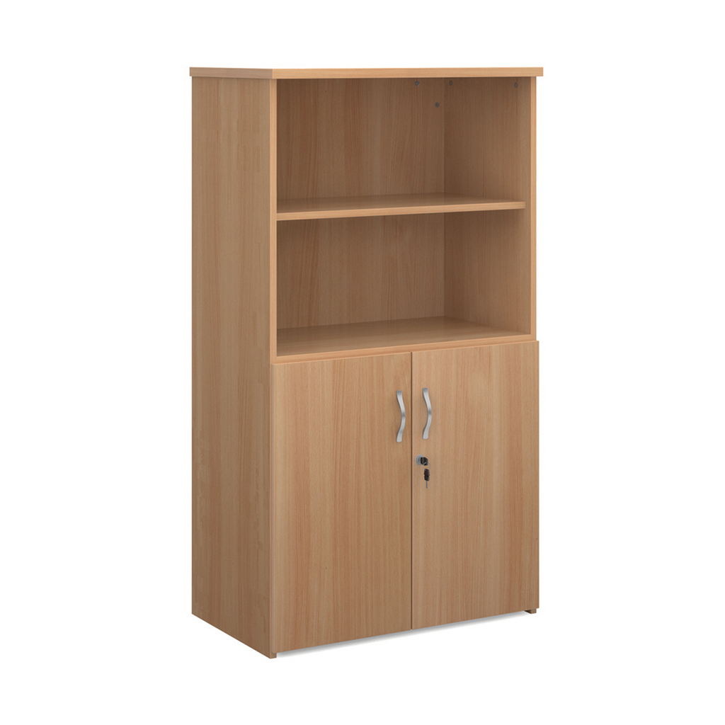 Picture of Universal combination unit with open top 1440mm high with 3 shelves - beech