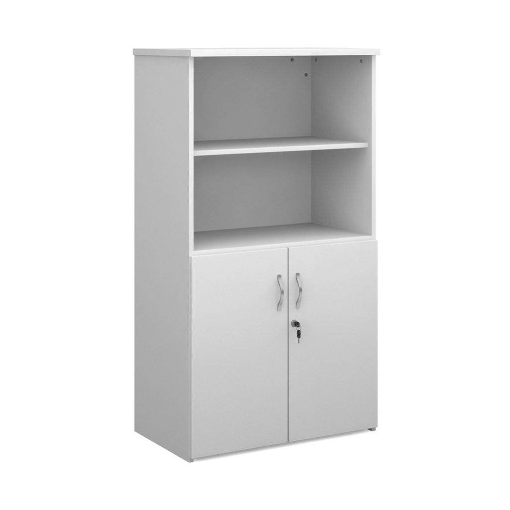 Picture of Duo combination unit with open top 1440mm high with 3 shelves - white