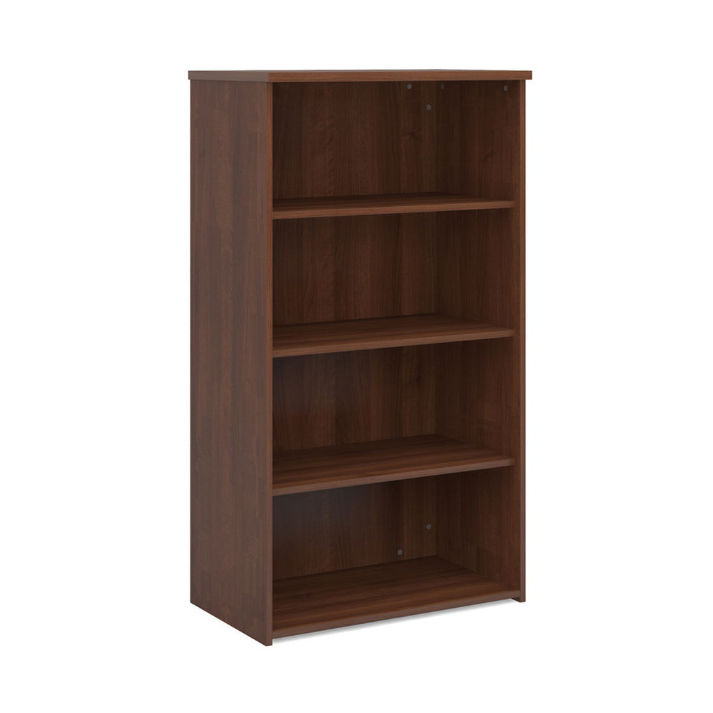 Picture of Universal bookcase 1440mm high with 3 shelves - walnut