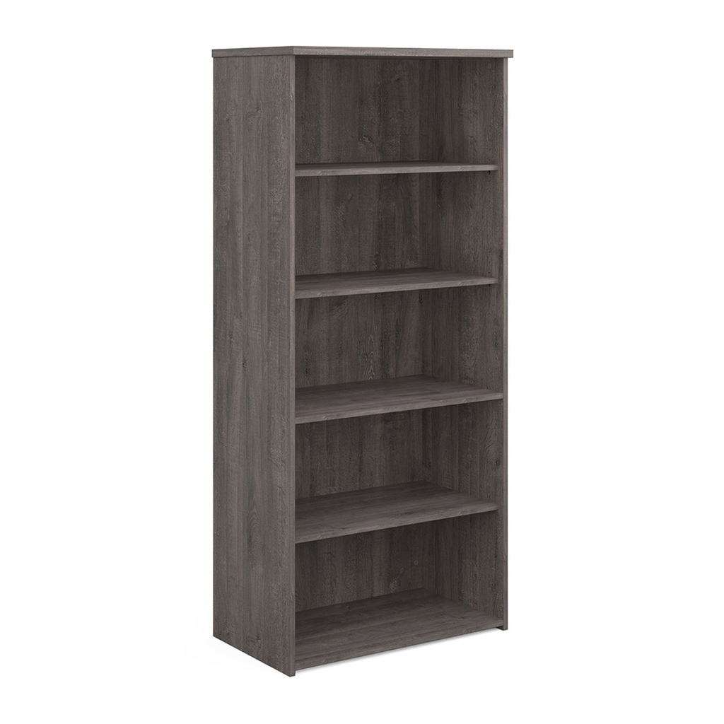 Picture of Universal bookcase 1790mm high with 4 shelves - grey oak